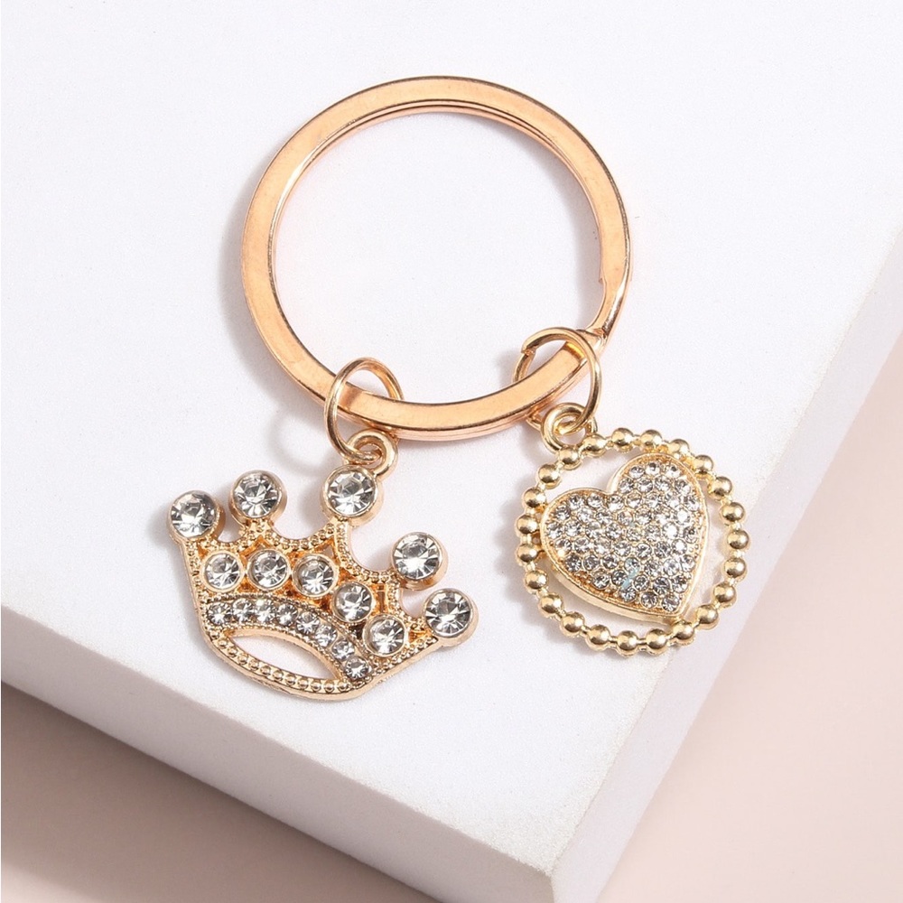Bling Princess & Heart  Keychain